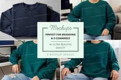 Sweatshirt mockup in various styles and colors Product Image 1
