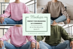Mockup: long sleeve sweatshirts in various colors Product Image 1