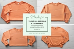 Cropped sweatshirt mockup in terracotta color Product Image 1
