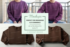 Sweatshirt mockup with model and flat lay Product Image 1