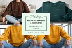 Sweatshirt mockup featuring multiple models Product Image 1