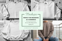 sweatshirt, mockup, blue, white, apparel, bench, newspaper, Product Image 1