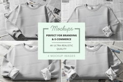 Sweatshirt mockup in light gray color Product Image 1