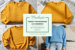 Sweatshirt mockup with various styles and colors Product Image 1