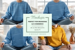 Sweatshirt mockup with people meditating Product Image 1