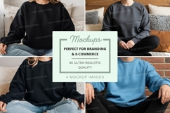 Sweatshirt mockup set featuring four models Product Image 1