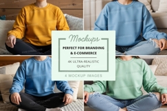 Sweatshirt mockup - crew neck, various colors Product Image 1
