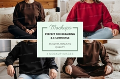 Sweatshirt mockup - four individuals meditating Product Image 1