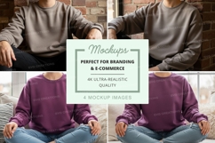 Sweatshirt mockup with multiple angles Product Image 1