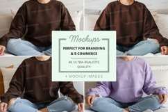 Sweatshirt mockup - person sitting in meditation pose Product Image 1