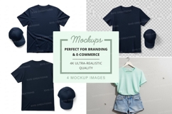 Mockup collection of t-shirts and caps Product Image 1