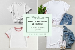 Casual white t-shirt mockup Product Image 1