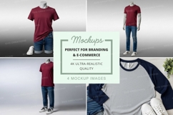 Mockup of red t-shirts Product Image 1