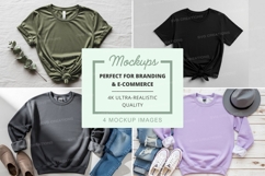 Casual t-shirt and sweatshirt collection mockup Product Image 1