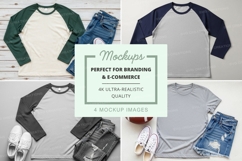 Casual baseball tee outfits mockup Product Image 1