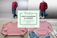 Mockup of pink sweatshirt in various styles Product Image 1