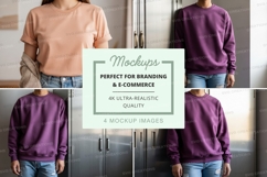 Sweatshirt mockup - front and back views Product Image 1