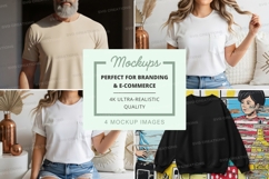 T-shirt mockup with multiple models Product Image 1