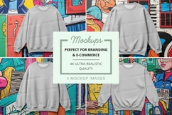 Sweatshirt mockup with colorful background Product Image 1