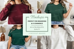 T-shirt mockup featuring multiple styles and colors Product Image 1