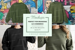 Oversized sweatshirt mockup with two models Product Image 1