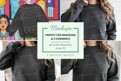 Black oversized sweatshirt mockup Product Image 1