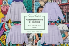 Light purple sweatshirt mockup set Product Image 1