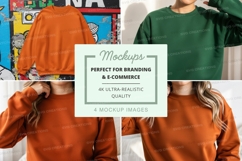 Sweatshirt mockup with two models Product Image 1