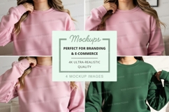Sweatshirt mockup in pink and green Product Image 1