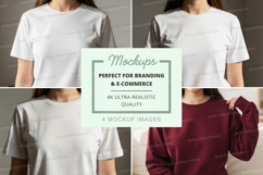 T-shirt mockup set with different styles and colors Product Image 1