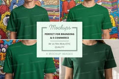 Green t-shirt mockup set Product Image 1
