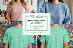 Group mockup of t-shirts and sweatshirts Product Image 1