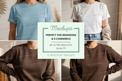 T-shirt mockup with multiple styles and colors Product Image 1