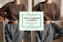 Oversized sweatshirt mockup in brown and gray Product Image 1