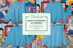 Light blue crew neck sweatshirt mockup Product Image 1