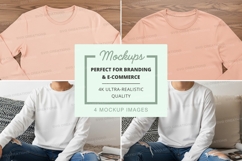 Long sleeve t-shirt mockup with models Product Image 1
