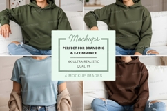 Hoodie mockup with multiple models Product Image 1