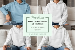 Hoodie mockup on couch Product Image 1