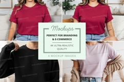 T-shirt mockup in multiple colors Product Image 1