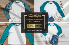 Mockup: casual outfit with baseball tee and denim Product Image 1