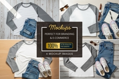 Mockup: casual outfit with baseball tee and denim Product Image 1