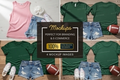 Mockup: casual summer outfits with t-shirts, shorts, and sne Product Image 1