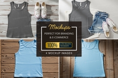 Mockup: casual summer outfit with tank tops and accessories Product Image 1