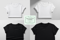 T-shirt mockup set - cropped style in white and black Product Image 1
