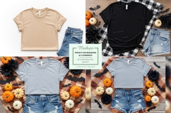 T-shirt mockup with autumn themed accessories Product Image 1