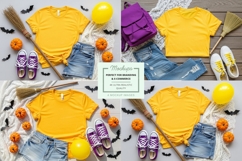 Halloween themed t-shirt mockup with accessories Product Image 1