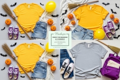 Halloween-themed t-shirt mockup set Product Image 1