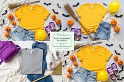 Halloween themed t-shirt mockup with accessories Product Image 1