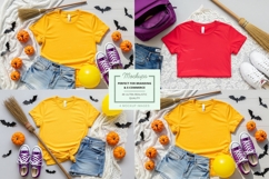 Halloween-themed t-shirt mockup with accessories Product Image 1