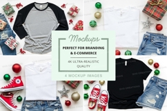Christmas-themed apparel and accessories mockup Product Image 1